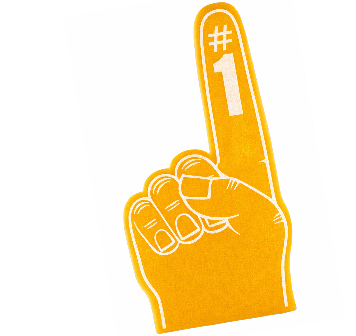 Yellow #1 foam finger